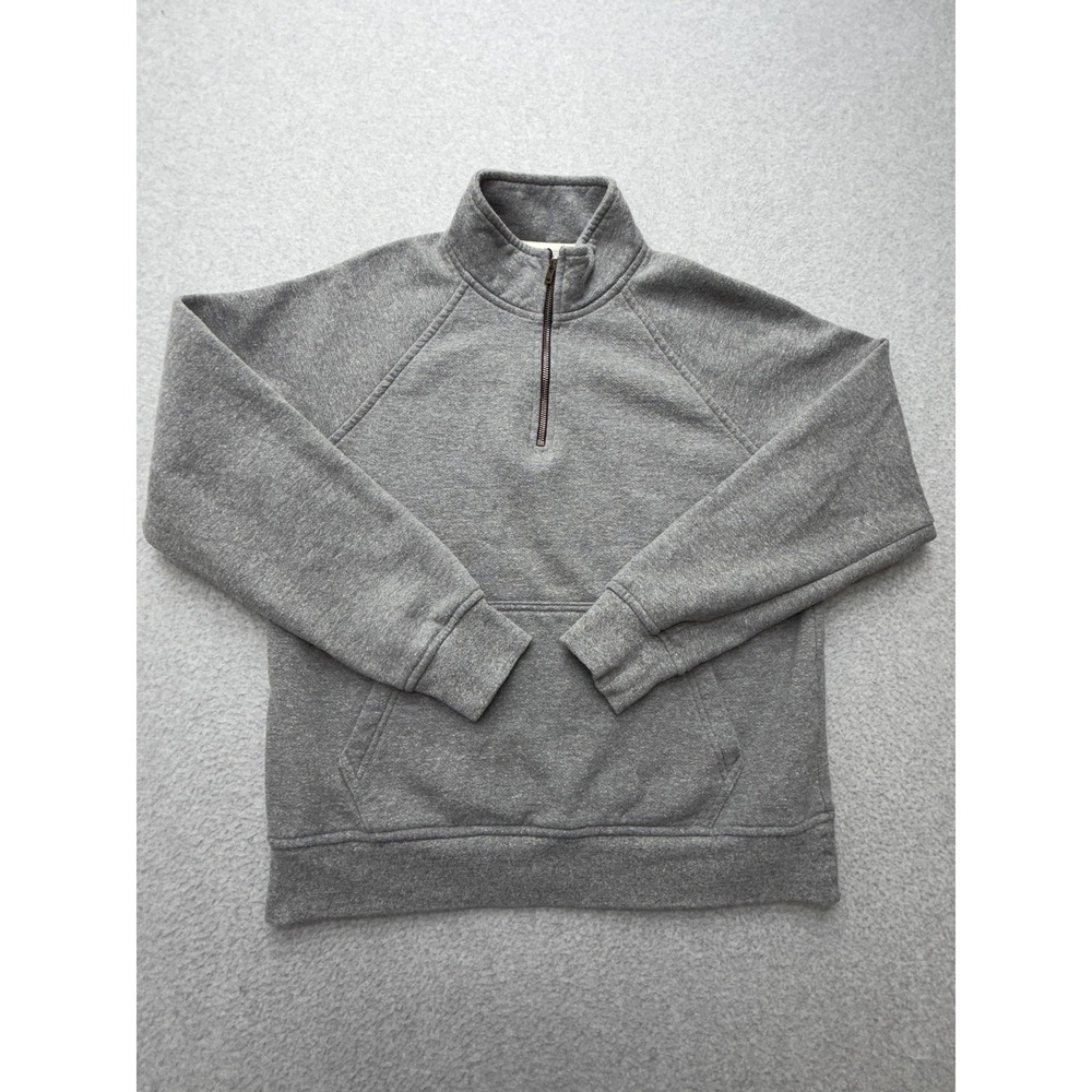 Flint And Tinder Sweatshirt Mens Medium Gray Fleece 1/4 Zip Mock Neck Pullover